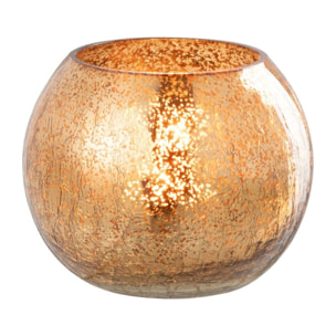 J-Line photophore Boule Craquelée - verre - or foncé - small