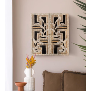 Estantería de Madera de Mango 50 Cm Estilo Étnico Artesanal