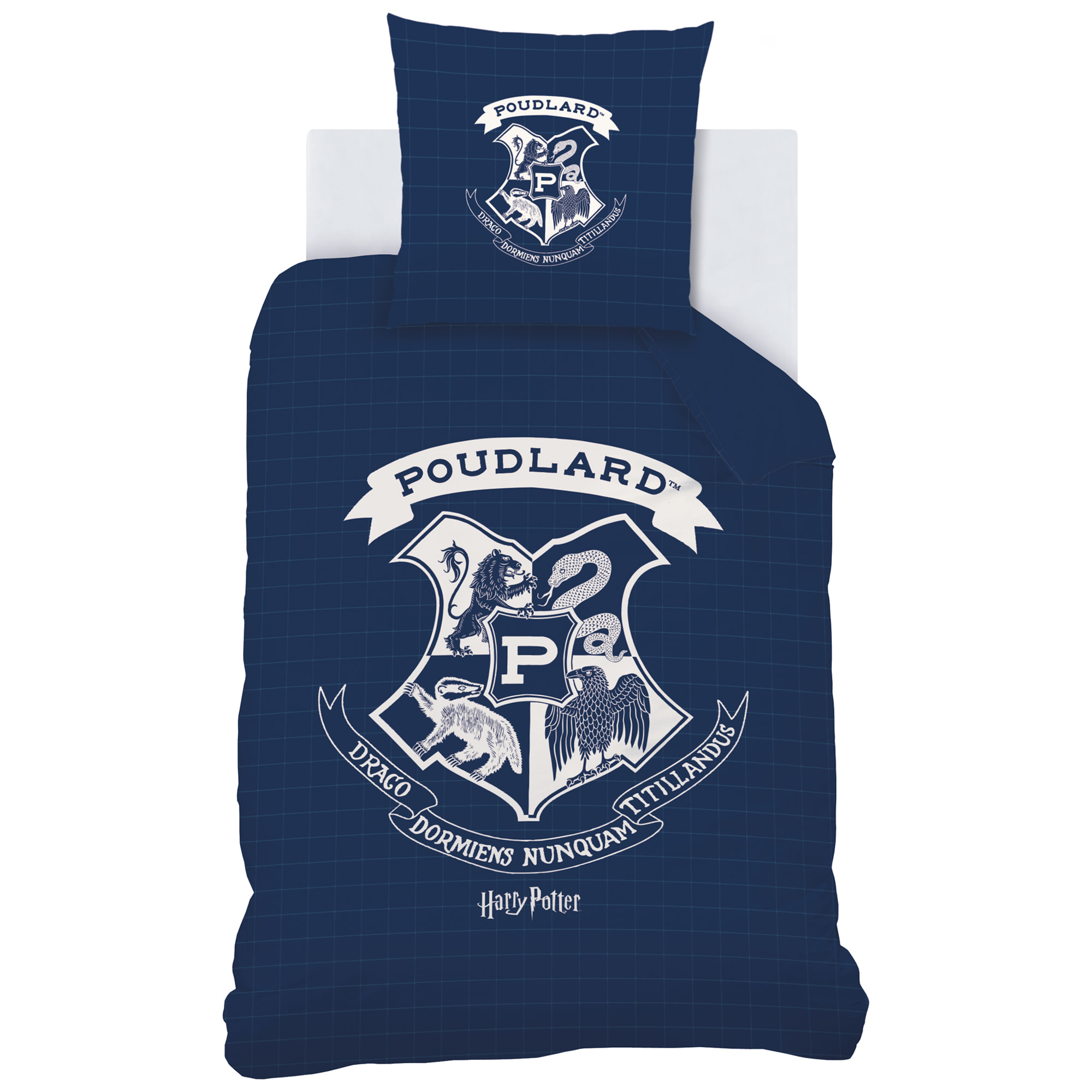 Parure de lit imprimée 100% coton, HARRY POTTER PREPPY