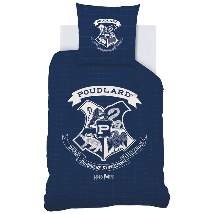 Parure de lit imprimée 100% coton, HARRY POTTER PREPPY