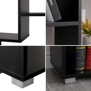 Bibliothèque 11 étagères multiformes noire EMILY