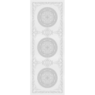 Chemin de table pur coton anti tache motif jacquard Comtesse blanc