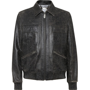 PHILIPP PLEIN Bomber de cuero