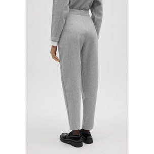 Pantaloni caldi slim fit con struttura grigia