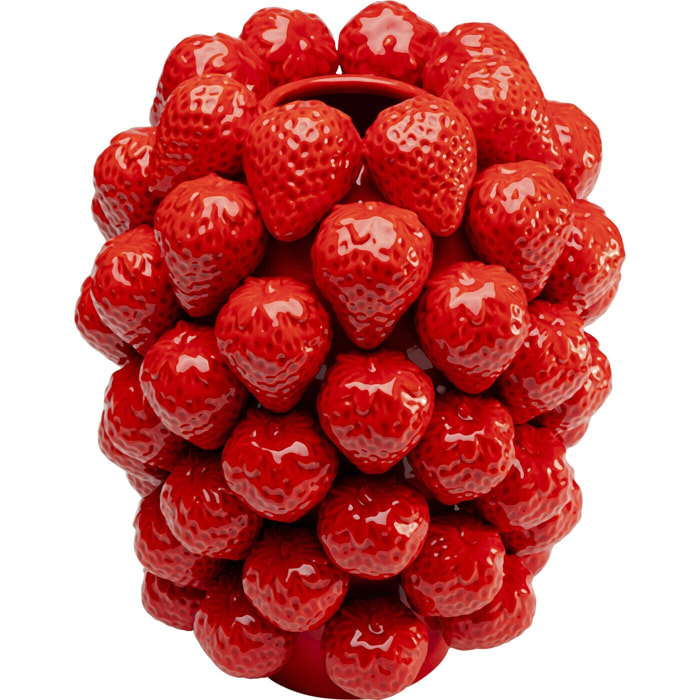 Vase fraises rouges 30cm Kare Design