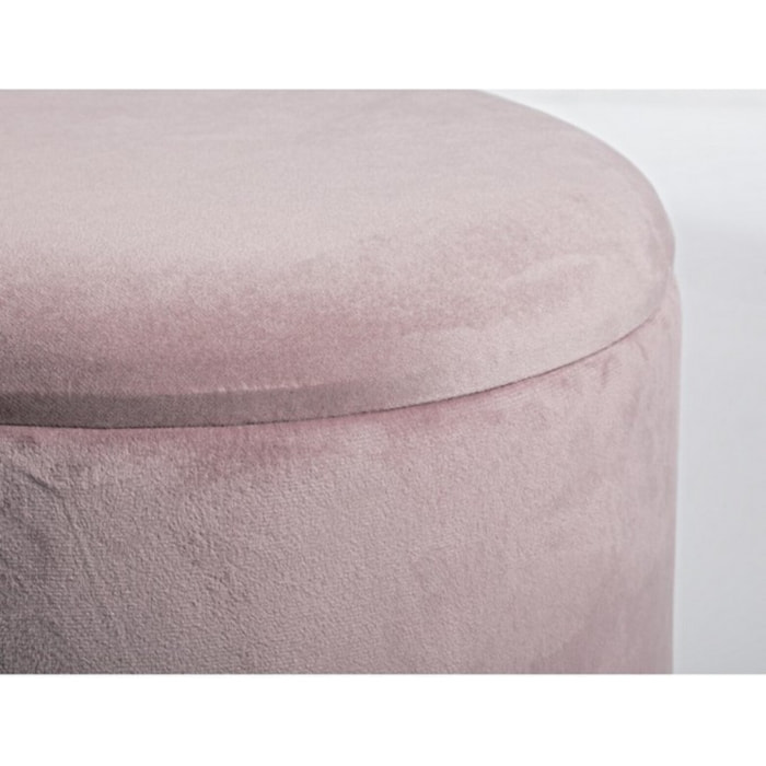 Pouf contenitore POLINA Velluto Rosa