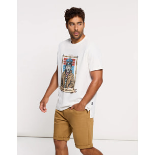 Camiseta Manga Corta Off White - Loberine