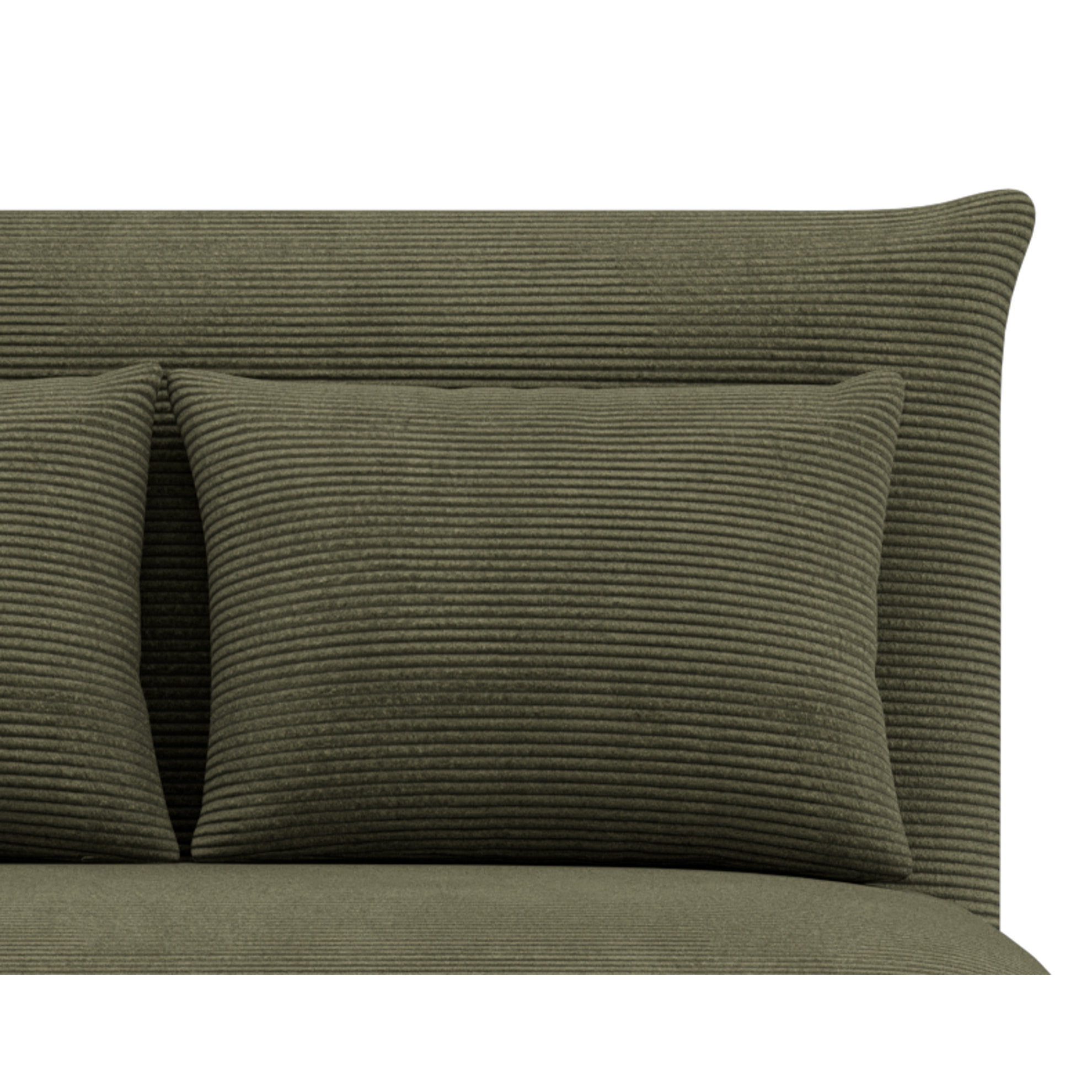 Lumi - Banquette convertible clic-clac 2 places en velours côtelé - Vert