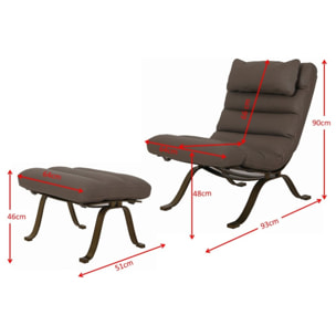 Fauteuil et repose-pieds Novel Kare Design