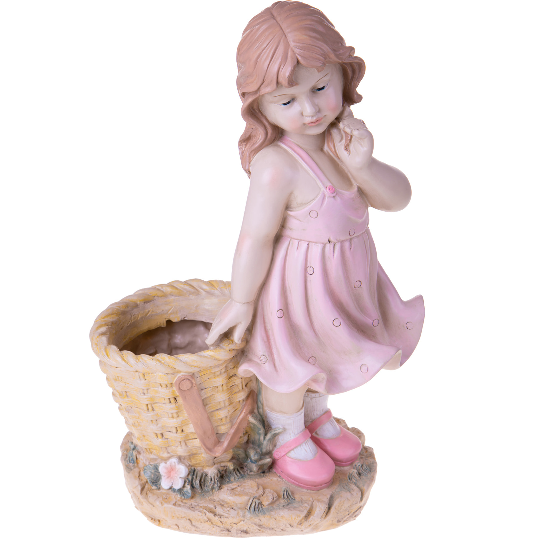 Bambina In Piedi con Vaso 53 Cm - Pezzi 1 - 33X53X22cm - Colore: Incolore - Bianchi Dino - Decori Casa E Complementi