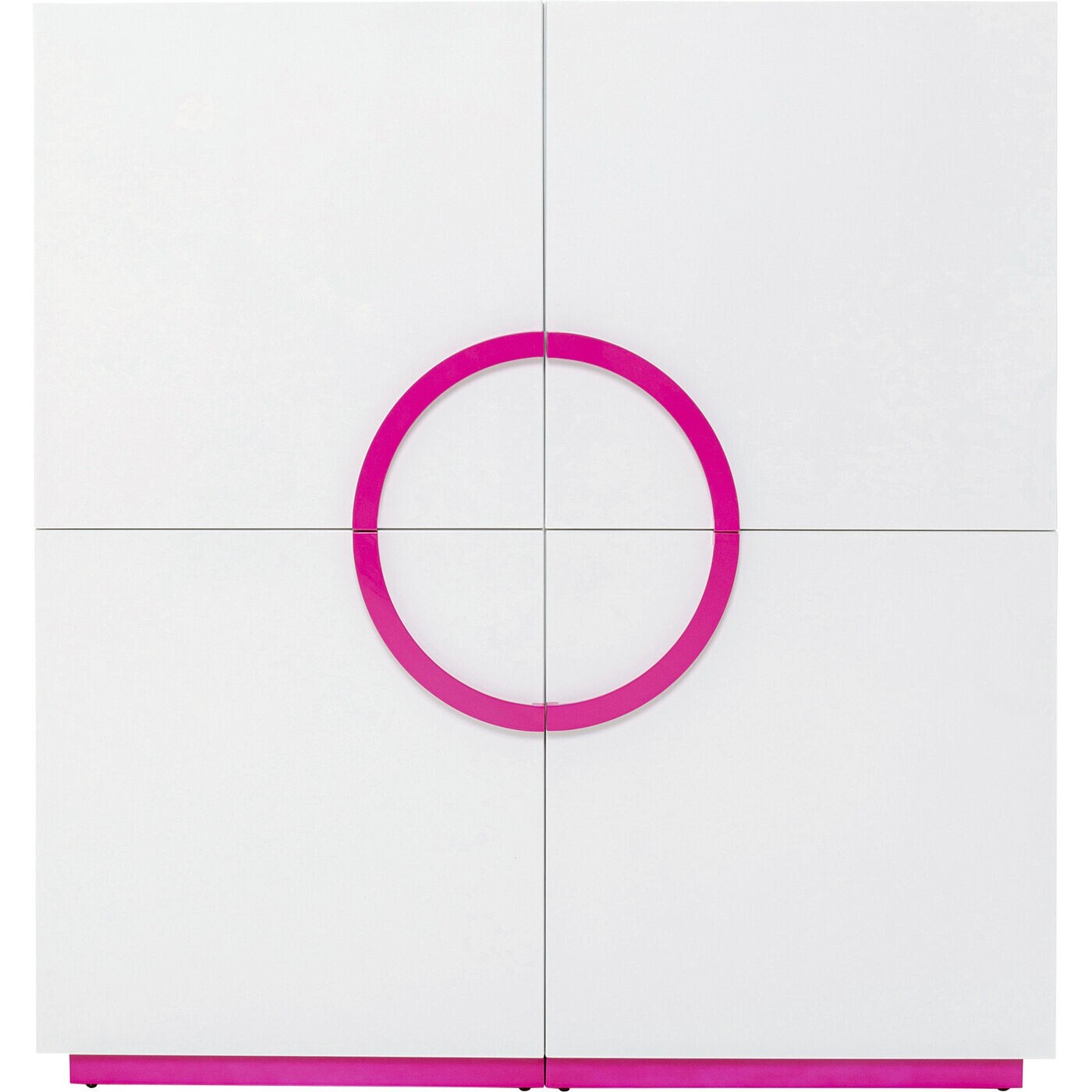 Armoire Tresor blanche et rose Kare Design