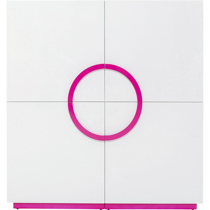 Armoire Tresor blanche et rose Kare Design