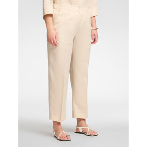 Elena Mirò - Pantalones de lino - Beige