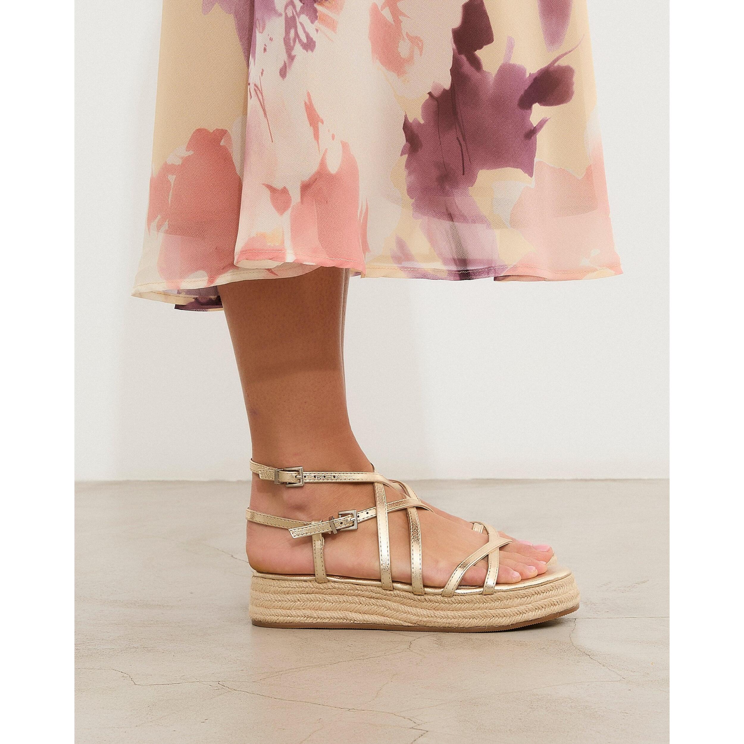 Sandalias de plataforma Formentor Dorado 4.5 cm