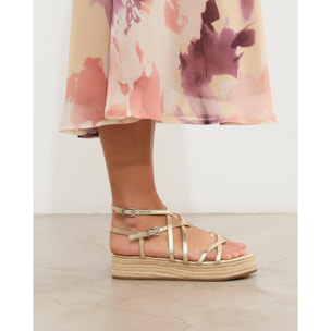 Sandalias de plataforma Formentor Dorado 4.5 cm