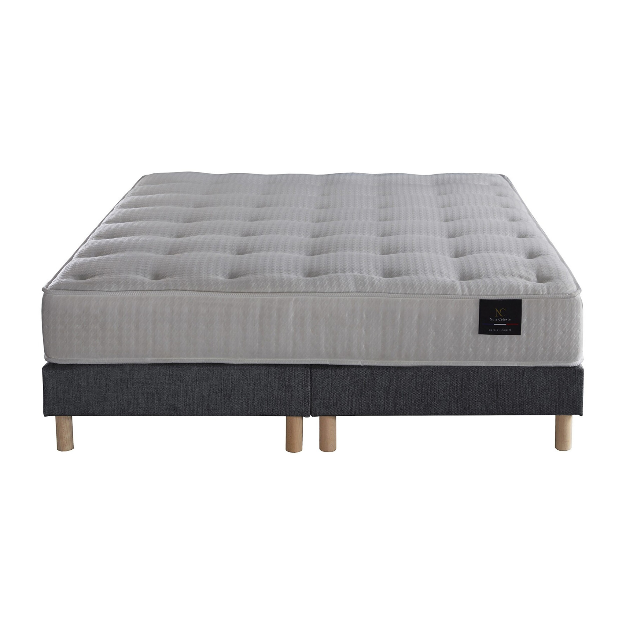 Ensemble matelas ressorts ensachés, COMETE + sommier 11 cm
