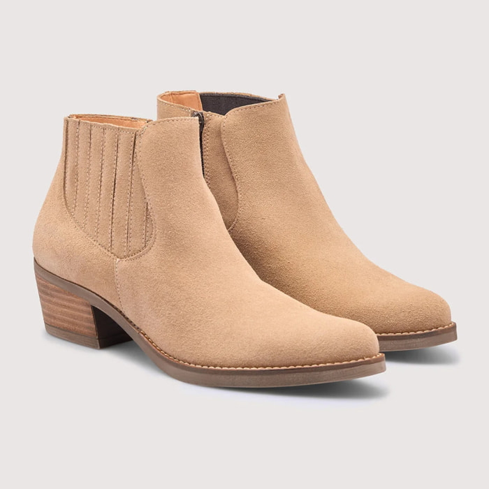 Botín Serraje Beige - Tex