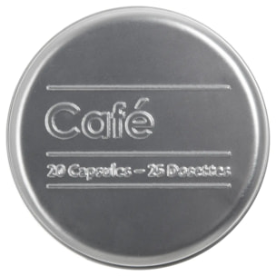 Boîte à café capsules métal "Black Edition" noir