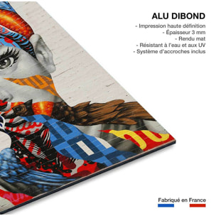 Tableau street art visage femme speechless Tableau alu Dibond