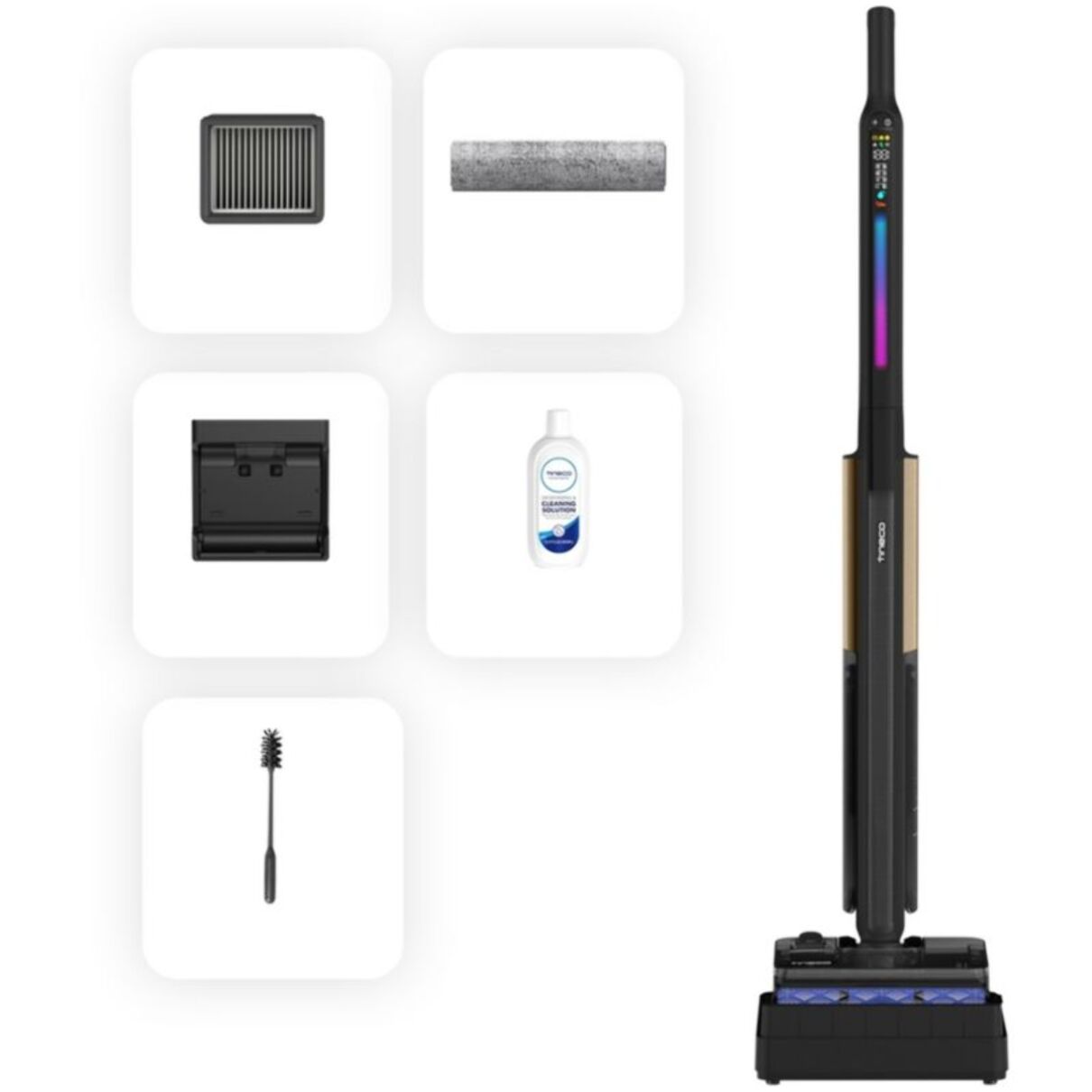 Aspirateur laveur TINECO pliable Floor One S7 Fold Elite Noir