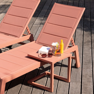 Table d'appoint BARBADOS en aluminium terracotta