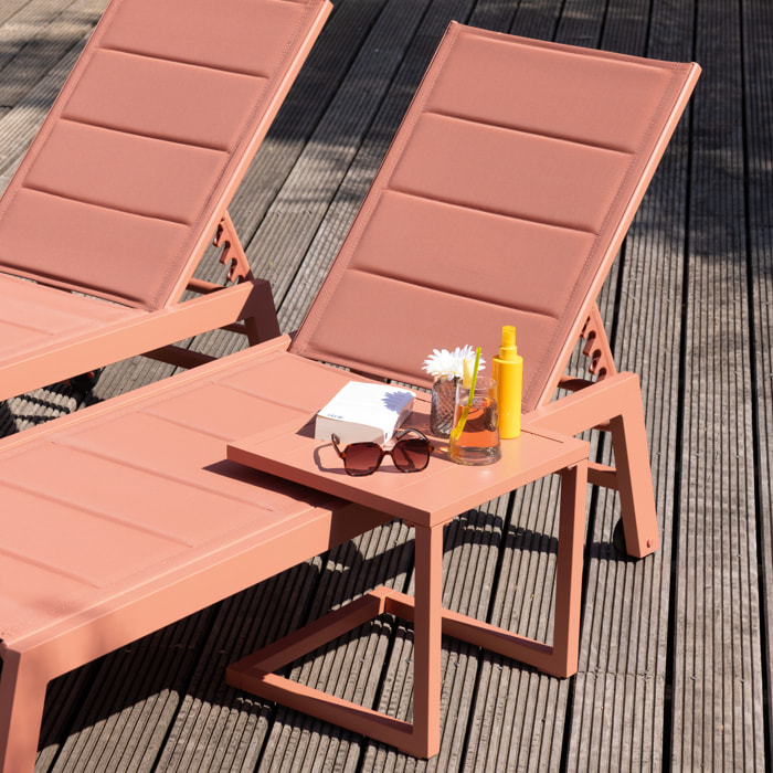 Table d'appoint BARBADOS en aluminium terracotta