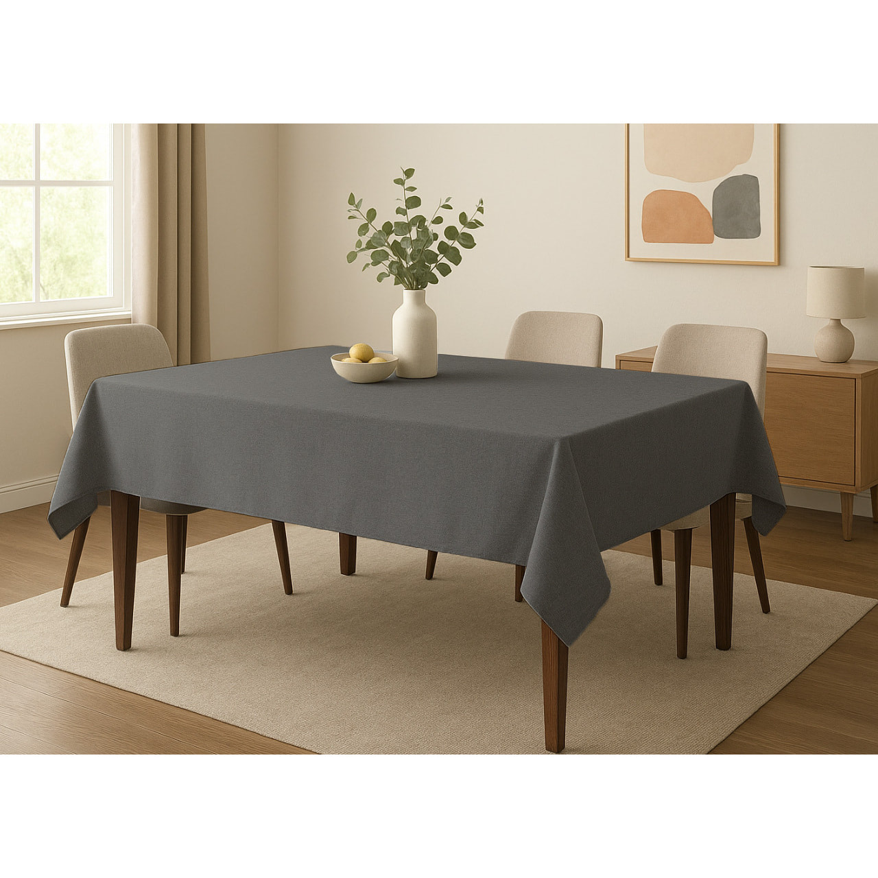 Tovaglia Cucina Soggiorno Antimacchia Idrorepellente Tinta Unita Linen