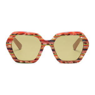 Gafas OCEAN modelo Santa Giulia en color Montura rosa floral con lentes amarillas