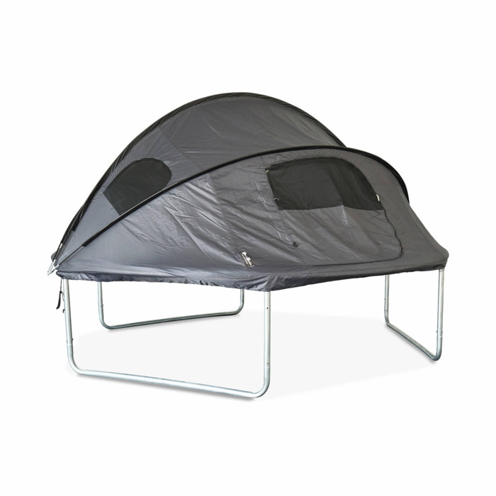 Tente de camping pour trampoline Ø305cm (filet intérieur et extérieur) polyester. traité anti UV. 2 portes. 4 fenêtres & sac de transport