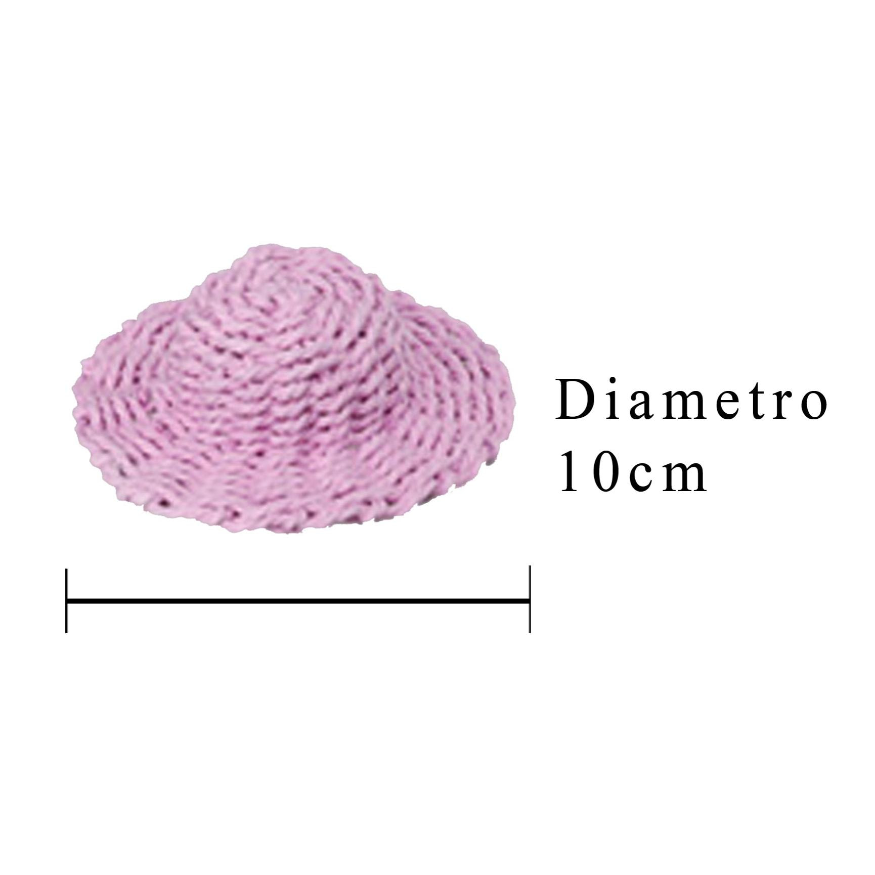 Cappello Di Carta. Larghezza 10 Cm - Pezzi 12 - 10X1,8X10cm - Colore: Rosa - Bianchi Dino - Cesti Mini