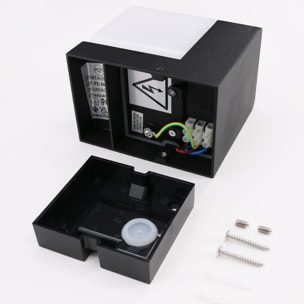 Forlight Aplique Exterior IP44 LED 9.4W Blanco Neutro - 4000K Negro para Jardín, Terraza