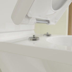 WC à poser sans bride surélevé sortie horizontale VILLEROY & BOCH O.novo avec abattant frein de chute