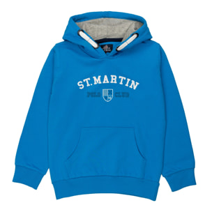 Felpa con cappuccio e stampa high denity Polo Club St Martin Blu