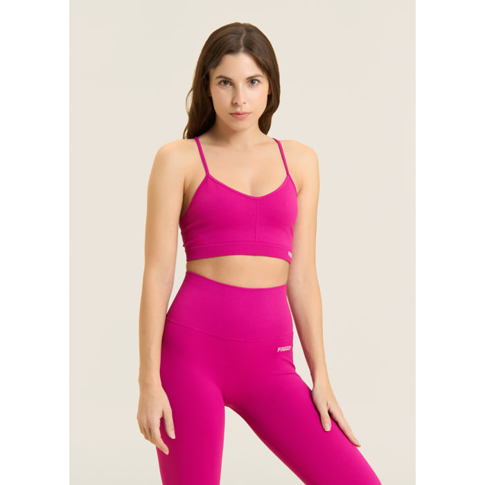 Top sportivo seamless con spalline incrociate