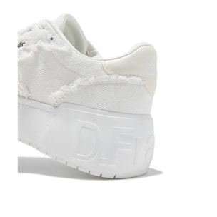Zapatillas Casual Mujer Court Frayed Blanco D.Franklin