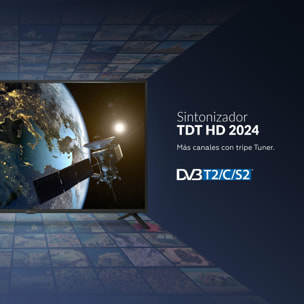 Televisor 32 Pulgadas HD, USB Grabador reproductor, Sintonizador digital DVB-T2/C/S2 - TD Systems PRIME32C19H