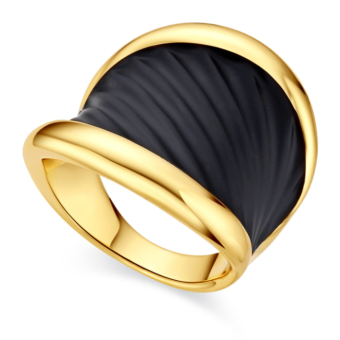 Anillo Overci acabado oro amarillo 18k