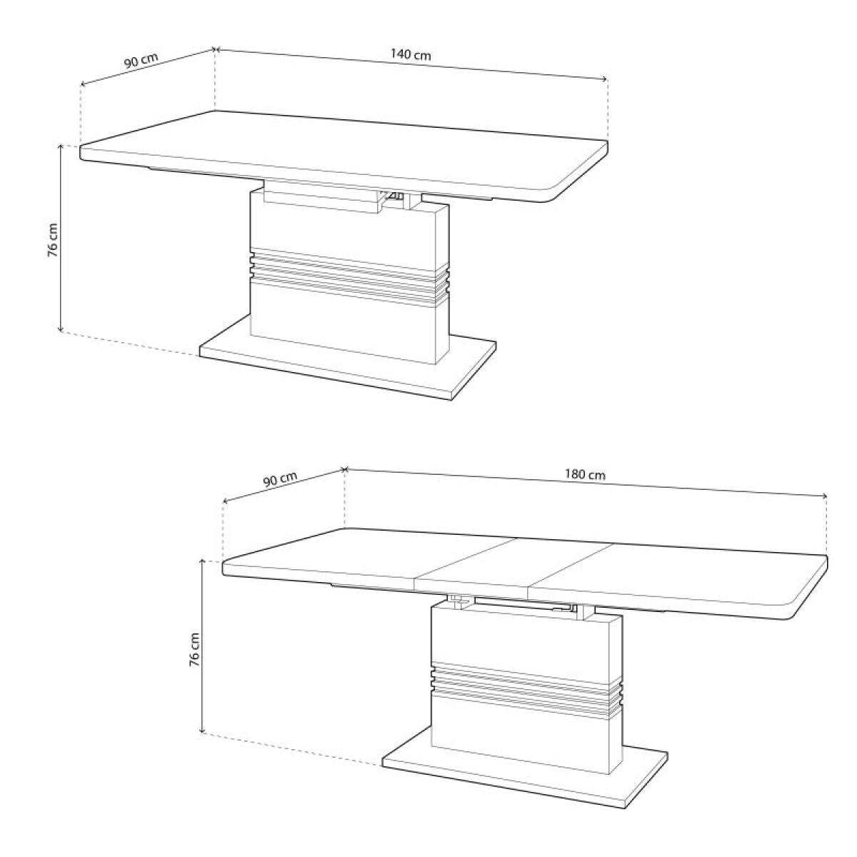 Mesa de comedor extensible Merit Cambria - Blanco