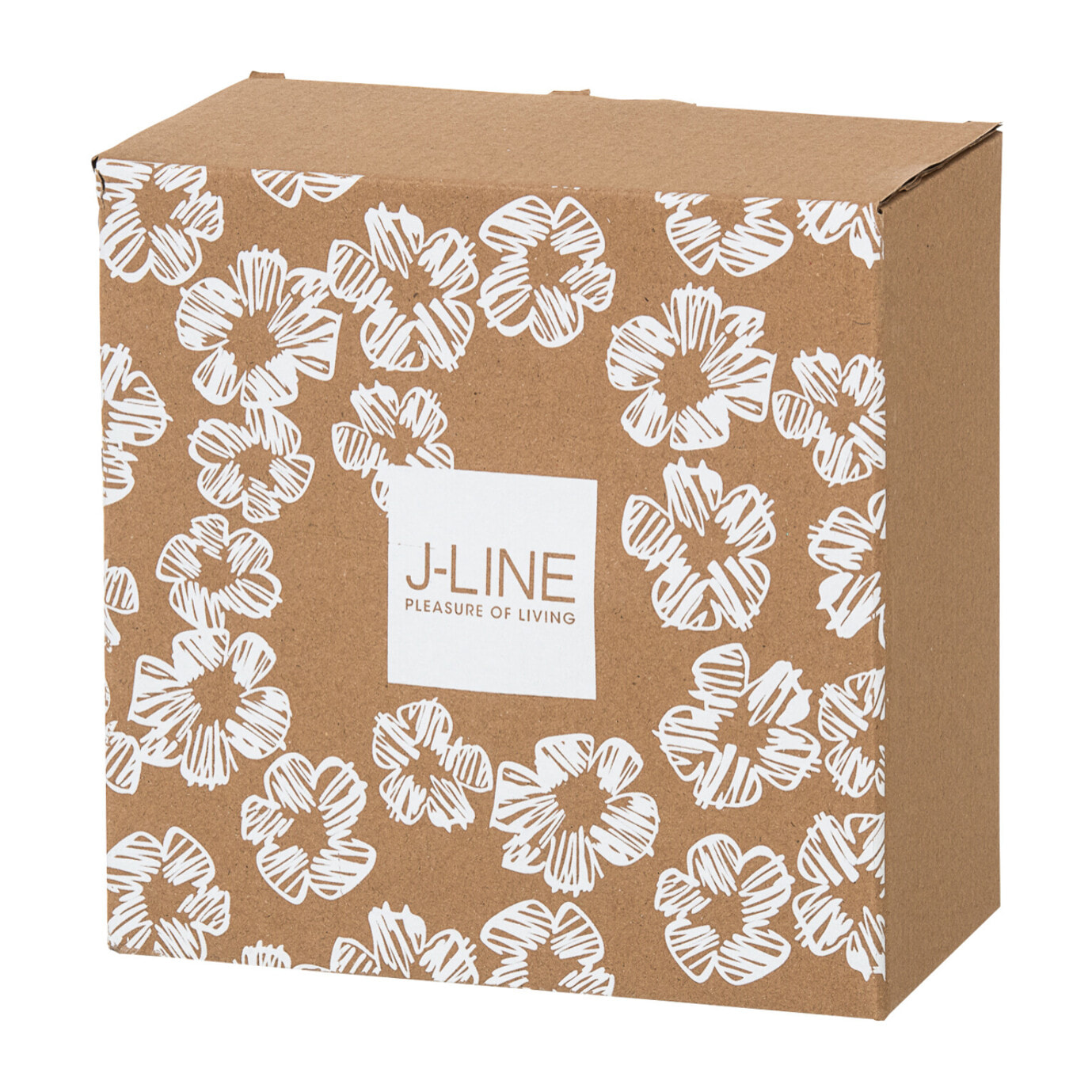 J-Line Plateau apéro - céramique - blanc/noir - small