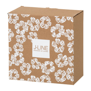 J-Line Plateau apéro - céramique - blanc/noir - small