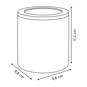 Pot Bloom rond D.10cm rose
