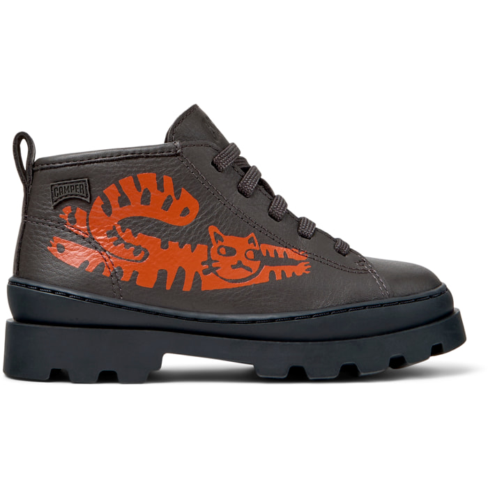 Botines - CAMPER Brutus - Gris - Cuero liso