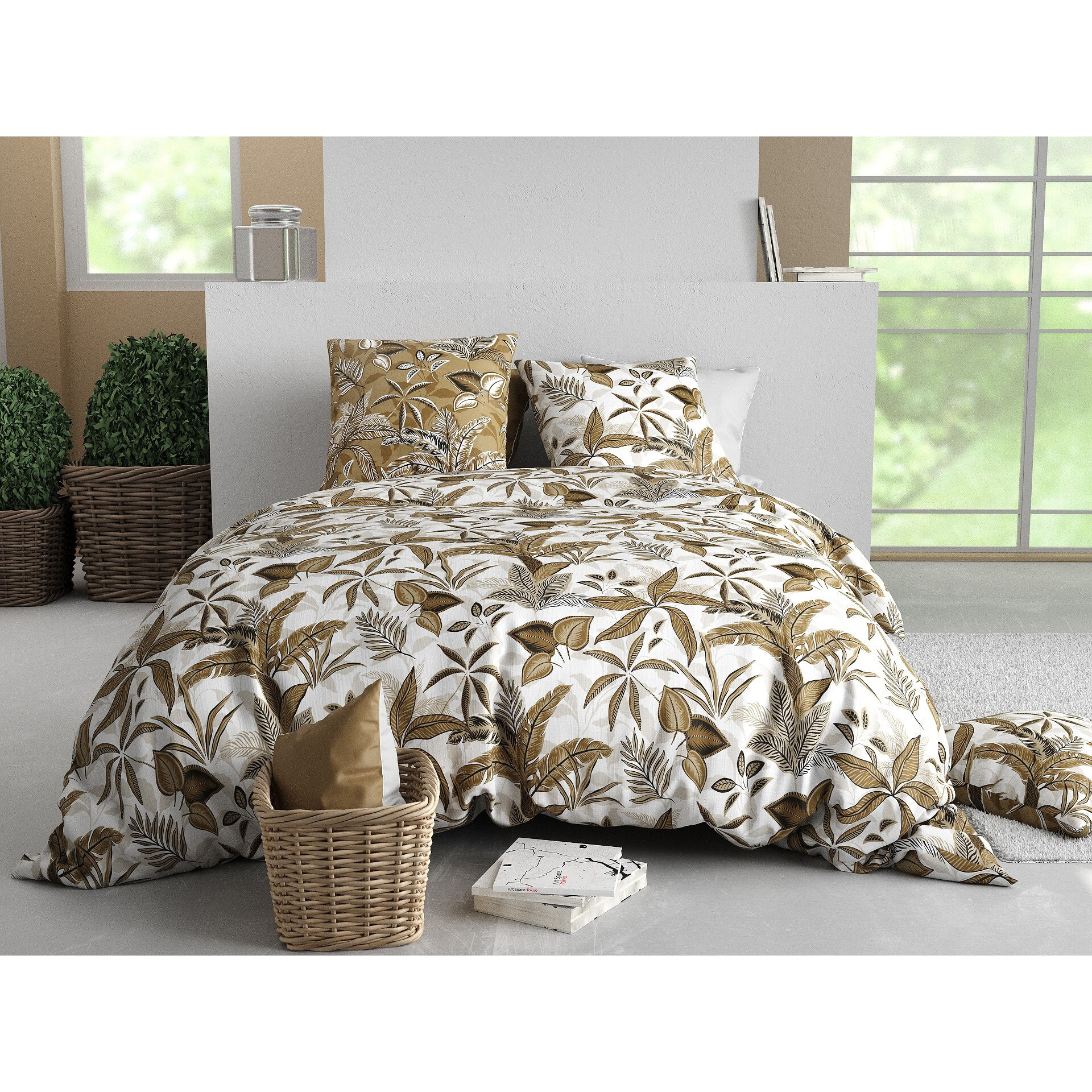 Parure housse de couette coton multicolore