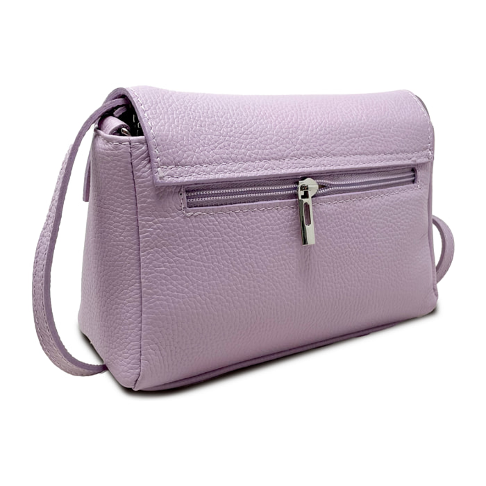 Chicca Borse - Tracollina Clutch Donna in Vera Pelle - Colore Lilla