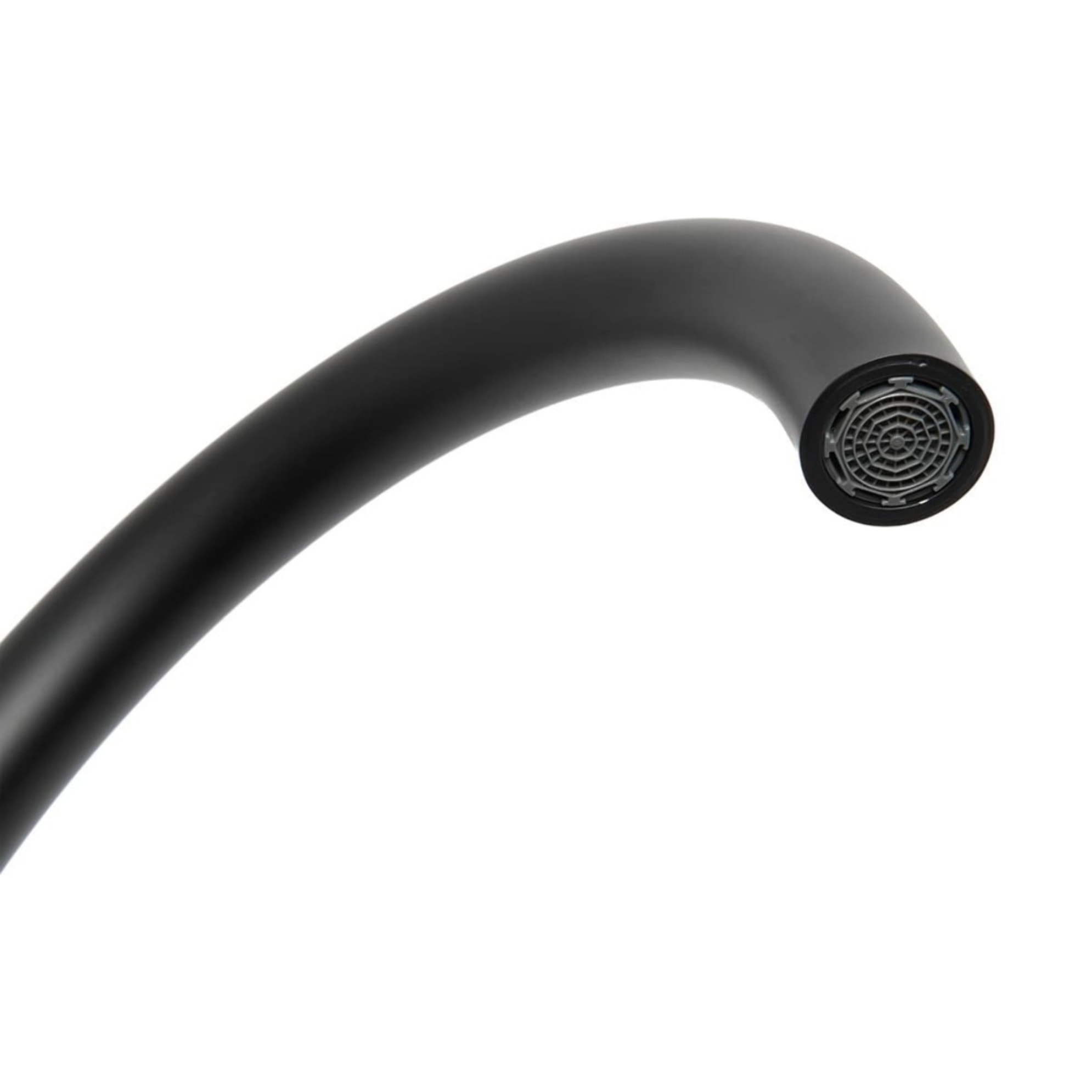 Robinet d'évier Swiss Aqua Technologies Mood avec bras tournant noir mat SATBSMOOD280KC