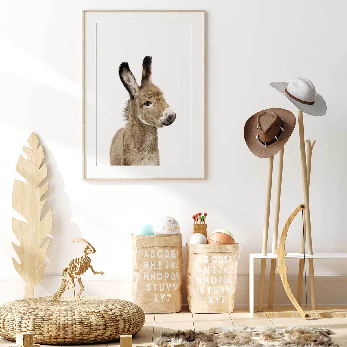 Affiche enfant anon  Affiche + cadre en bois - Chêne