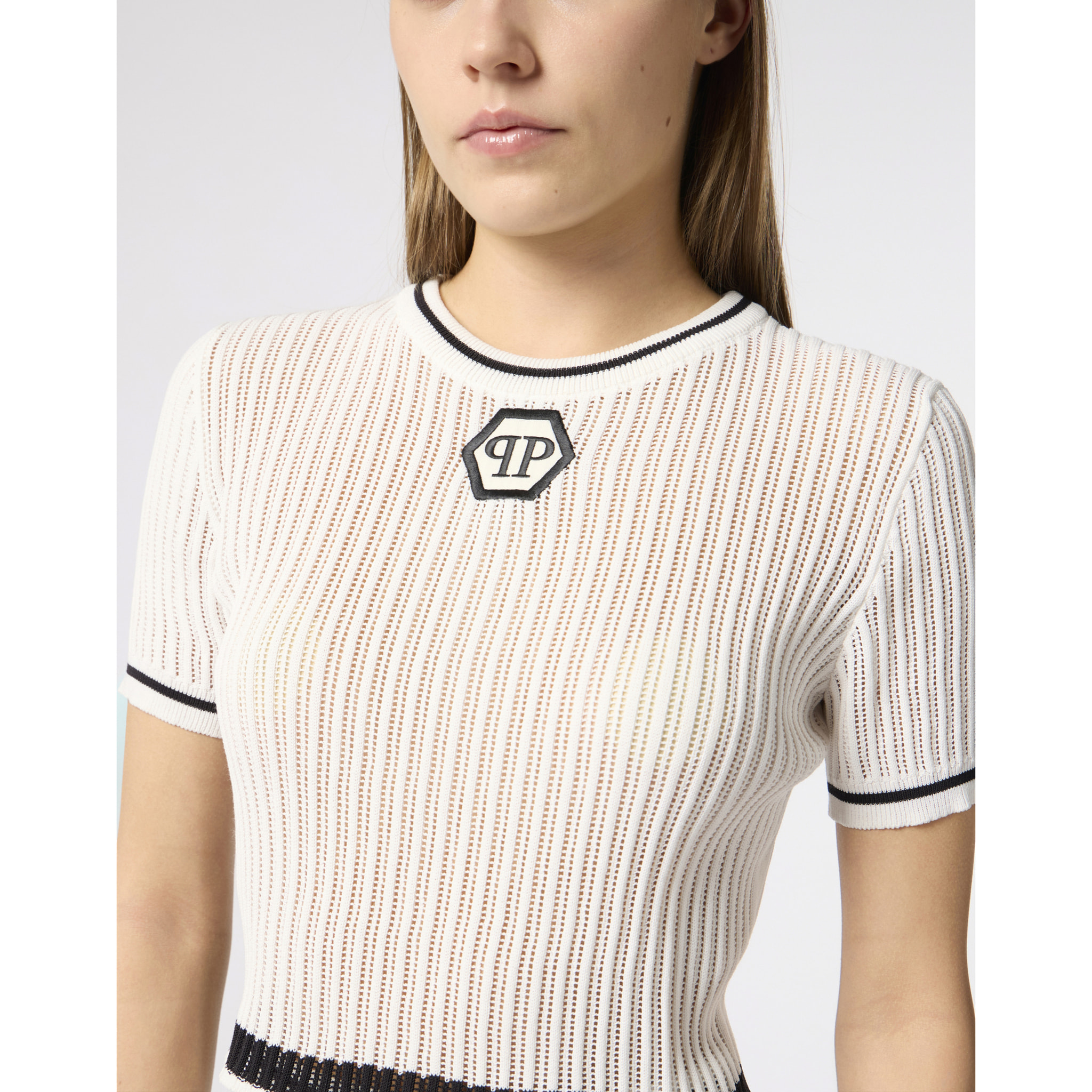 PHILIPP PLEIN Sexy Pure Fit T-Shirt Hexagon
