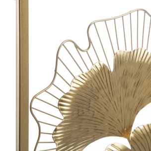Déco murale "Ginko" métal doré 50x100cm