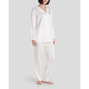 Pijama largo mujer jacquard cuadritos elegante y confortable