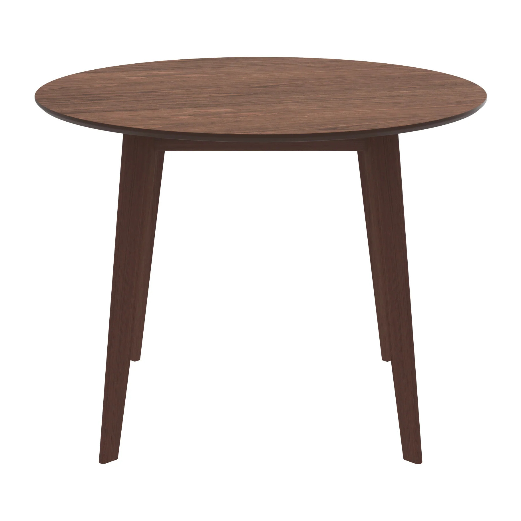Table ronde 4 personnes en bois foncé D100 cm - Réno